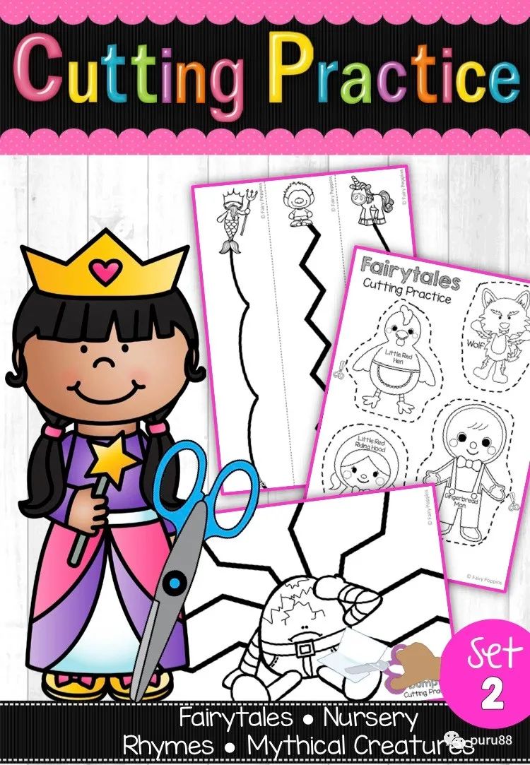 图片[9]-幼儿剪纸Cutting Practice Bundle – 180 Themed Pages!-育子帮