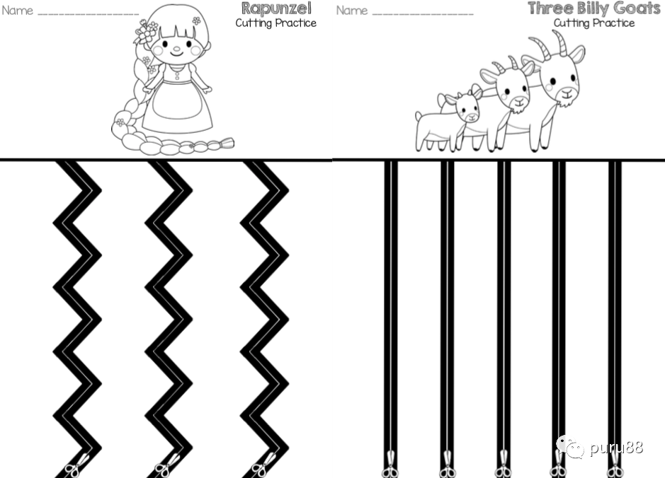 图片[10]-幼儿剪纸Cutting Practice Bundle – 180 Themed Pages!-育子帮